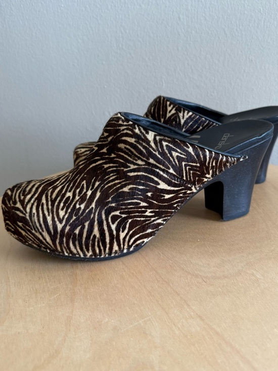 Dansko Shoes - Dansko zebra calf hair clog heels size 42 11/11.5 zebra animal print